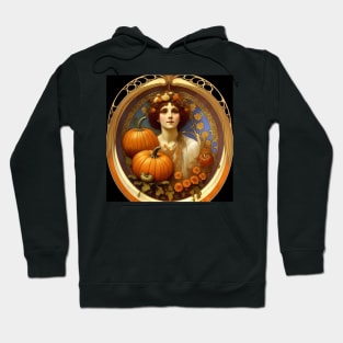 Pumpkin - AI - Art Nouveau - A Hoodie